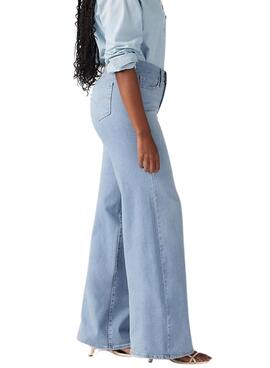 Pantalón vaquero Levis 318 Shaping Wide Leg azul para mujer