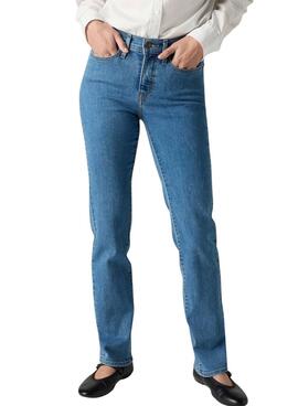 Pantalones vaqueros Levis 314 Shaping Straight azul para mujer