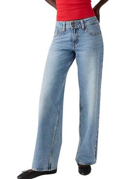 Pantalón vaquero Levis Superlow Loose azul claro para mujer