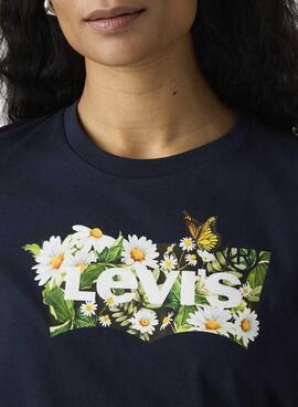 Camiseta Levis The Perfect Tee azul marino para mujer