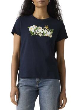 Camiseta Levis The Perfect Tee azul marino para mujer