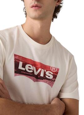 Camiseta Levis Graphic beige para hombre
