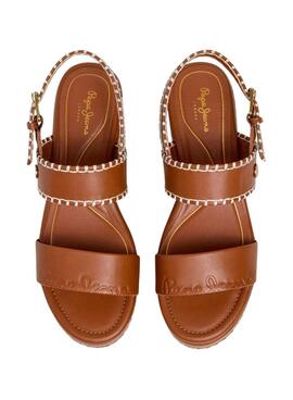Sandalias Pepe Jeans Billie marrón para mujer