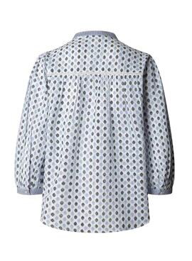 Camisa Pepe Jeans Bloom azul floral para mujer