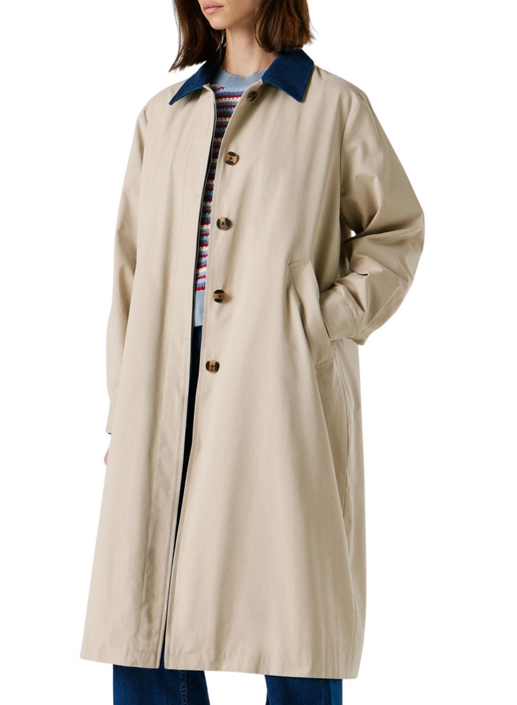 Gabardina Pepe Jeans Fionna beige para mujer