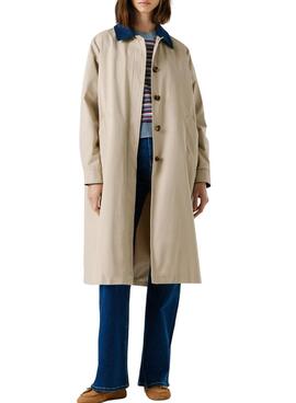 Gabardina Pepe Jeans Fionna beige para mujer