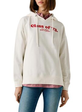 Sudadera Pepe Jeans Narel blanco para mujer