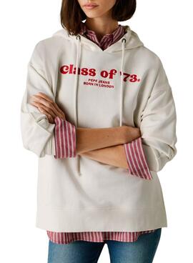 Sudadera Pepe Jeans Narel blanco para mujer