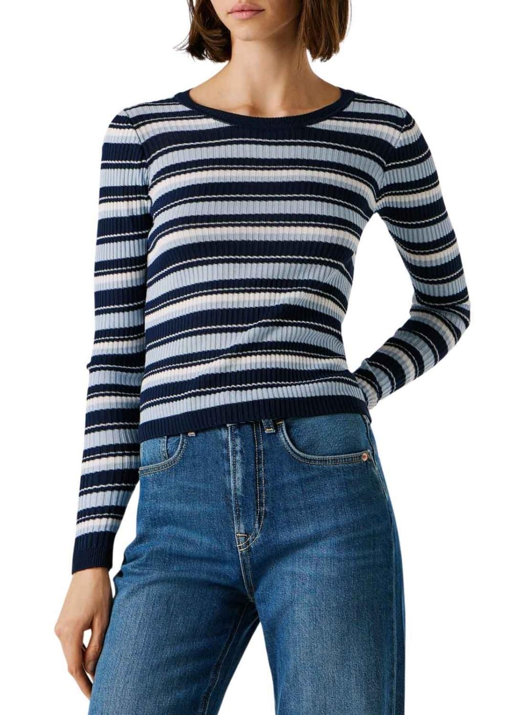 Jersey Pepe Jeans Kimmi rayas azul para mujer