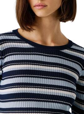 Jersey Pepe Jeans Kimmi rayas azul para mujer