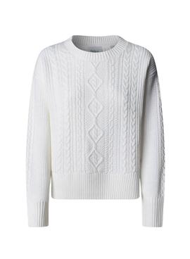 Jersey Pepe Jeans Katia blanco para mujer