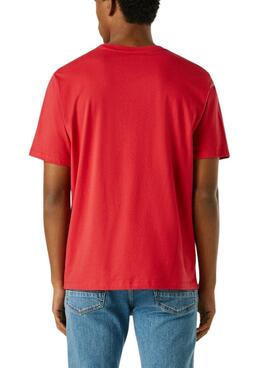 Camiseta Pepe Jeans Eggo rojo para hombre