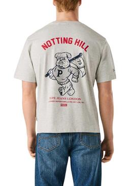 Camiseta Pepe Jeans Gideon gris para hombre