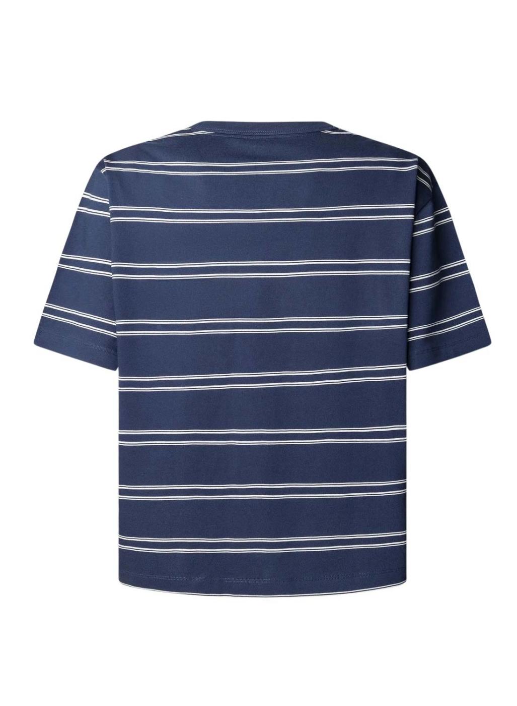 Camiseta Pepe Jeans Clark rayas azul marino para hombre