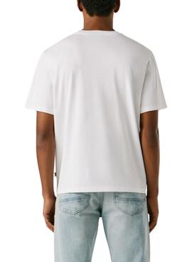 Camiseta Pepe Jeans Small Flag blanco para hombre