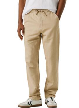 Pantalón chino Pepe Jeans Pull On Comfort beige para hombre