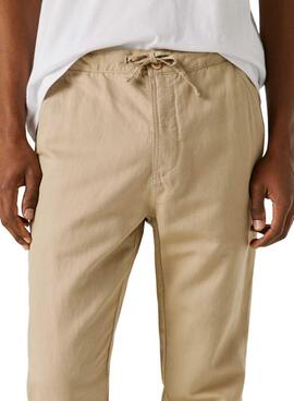 Pantalón chino Pepe Jeans Pull On Comfort beige para hombre