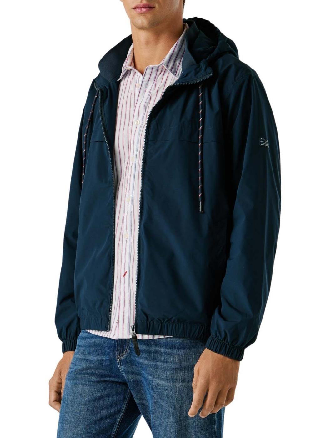 Chaqueta cortavientos Pepe Jeans Sebulon azul marino para hombre