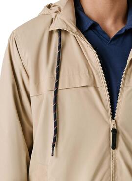 Chaqueta cortavientos Pepe Jeans Sebulon beige para hombre