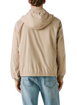 Chaqueta cortavientos Pepe Jeans Sebulon beige para hombre
