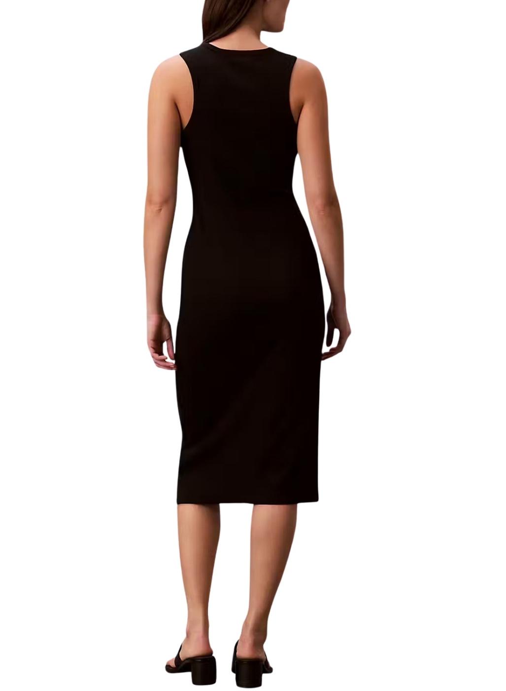 Vestido Calvin Klein Jeans Baby rib negro para mujer