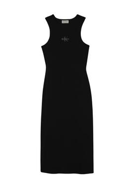 Vestido Calvin Klein Jeans Baby rib negro para mujer