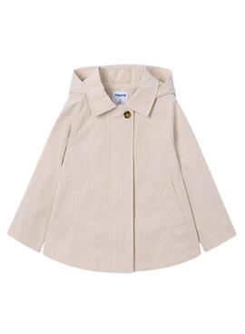 Cortavientos Mayoral Beige con cremallera para niña 