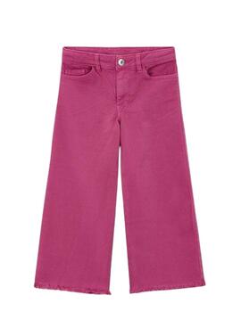 Pantalón Mayoral Fucsia bajo deshilachado para niña 