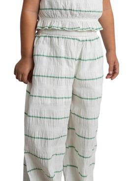 Conjunto Mayoral estampado rayas menta para niña 