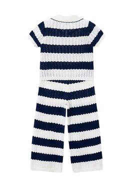Conjunto Mayoral estampado rayas azules para niña 