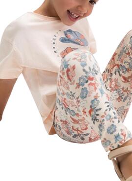 Conjunto Mayoral rosa con dibujo de gorros para niña 