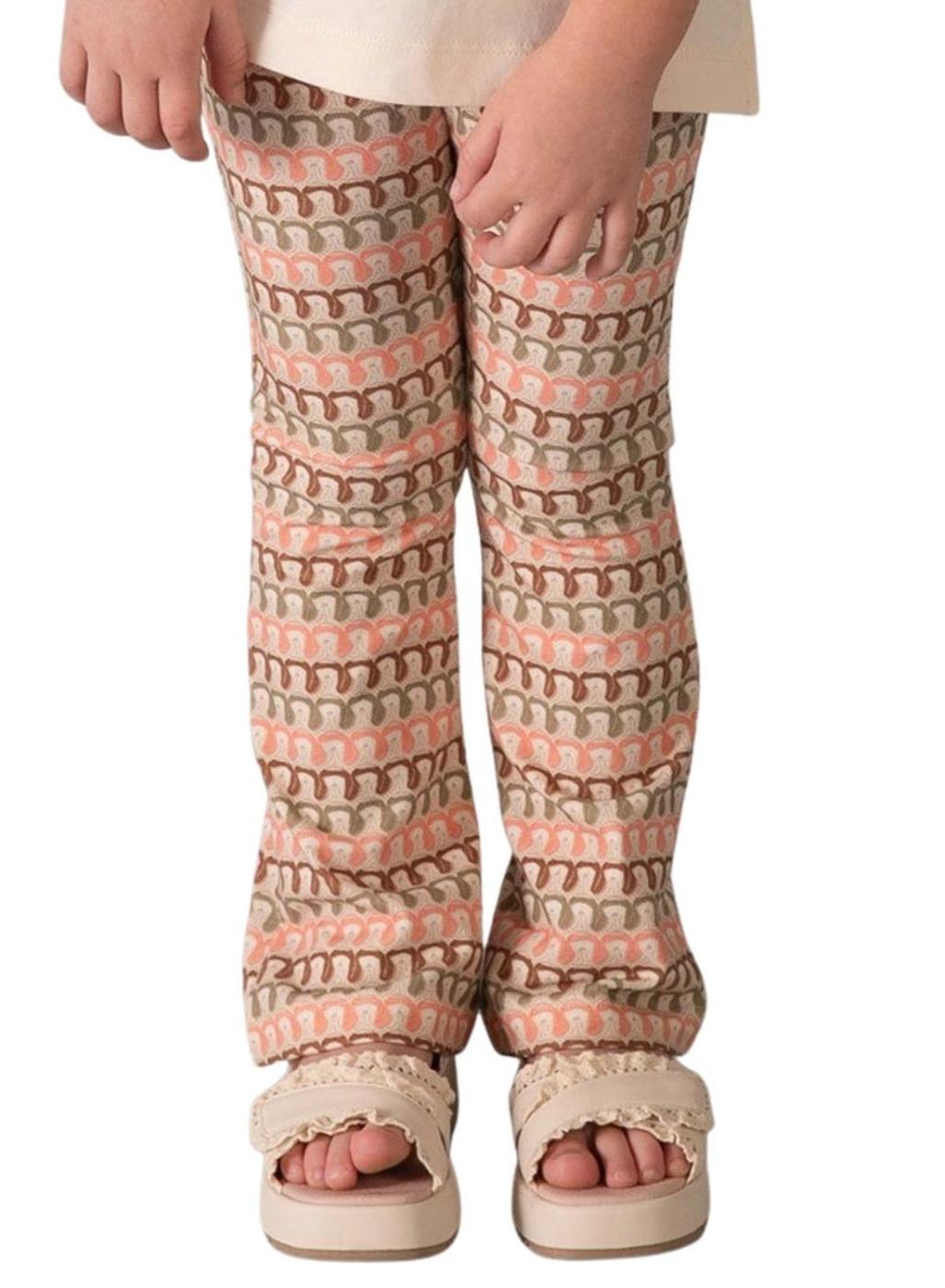 Conjunto flores naranja con estampado para niña 