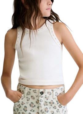 Camiseta Mayoral con tirantes en blanco para niña 