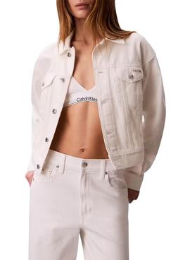 Cazadora vaquera Calvin Klein Jeans 90s blanco para mujer