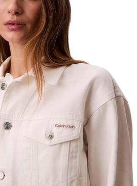 Cazadora vaquera Calvin Klein Jeans 90s blanco para mujer
