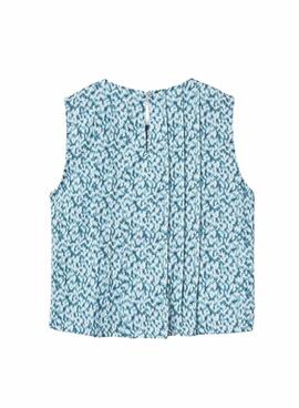 Top Mayoral estampado azul para niña