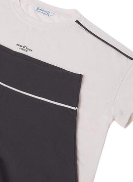 Conjunto Mayoral sport beige y negro para niña