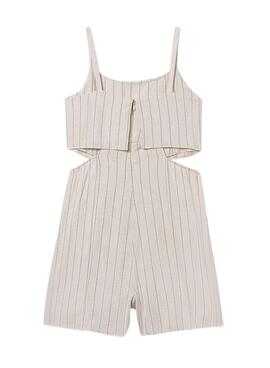 Mono Mayoral rayas crudo para niña