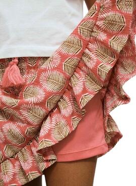 Falda Mayoral estampada coral para niña
