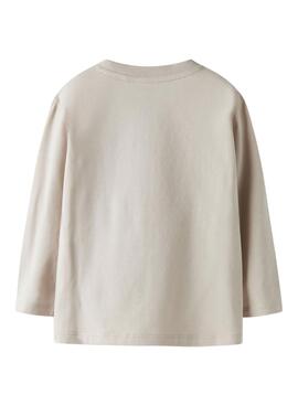 Camiseta Name It tenis beige para niño