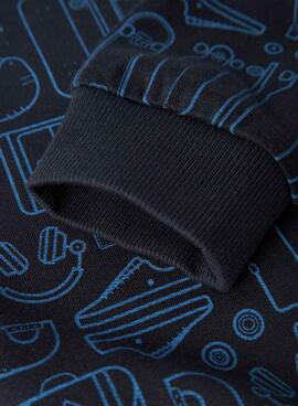 Sudadera Name It skate azul marino para niño