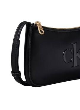 Bolso Calvin Klein Jeans Mini Bold CK negro para mujer