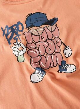 Camiseta Name It Player naranja para niño