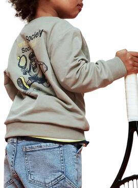 Sudadera Name It tenis verde grisáceo para niño