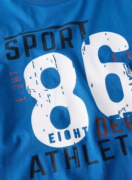 Camiseta Name It sport 86 azul para niño