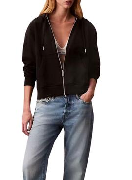 Sudadera Calvin Klein Jeans Archive Logo negro para mujer
