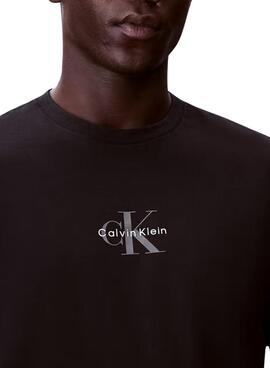 Camiseta Calvin Klein Jeans Micro monologo negro para hombre