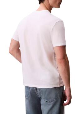 Camiseta Calvin Klein Jeans Micro monologo blanco para hombre