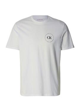 Camiseta Calvin Klein Jeans Circular logo blanco para hombre