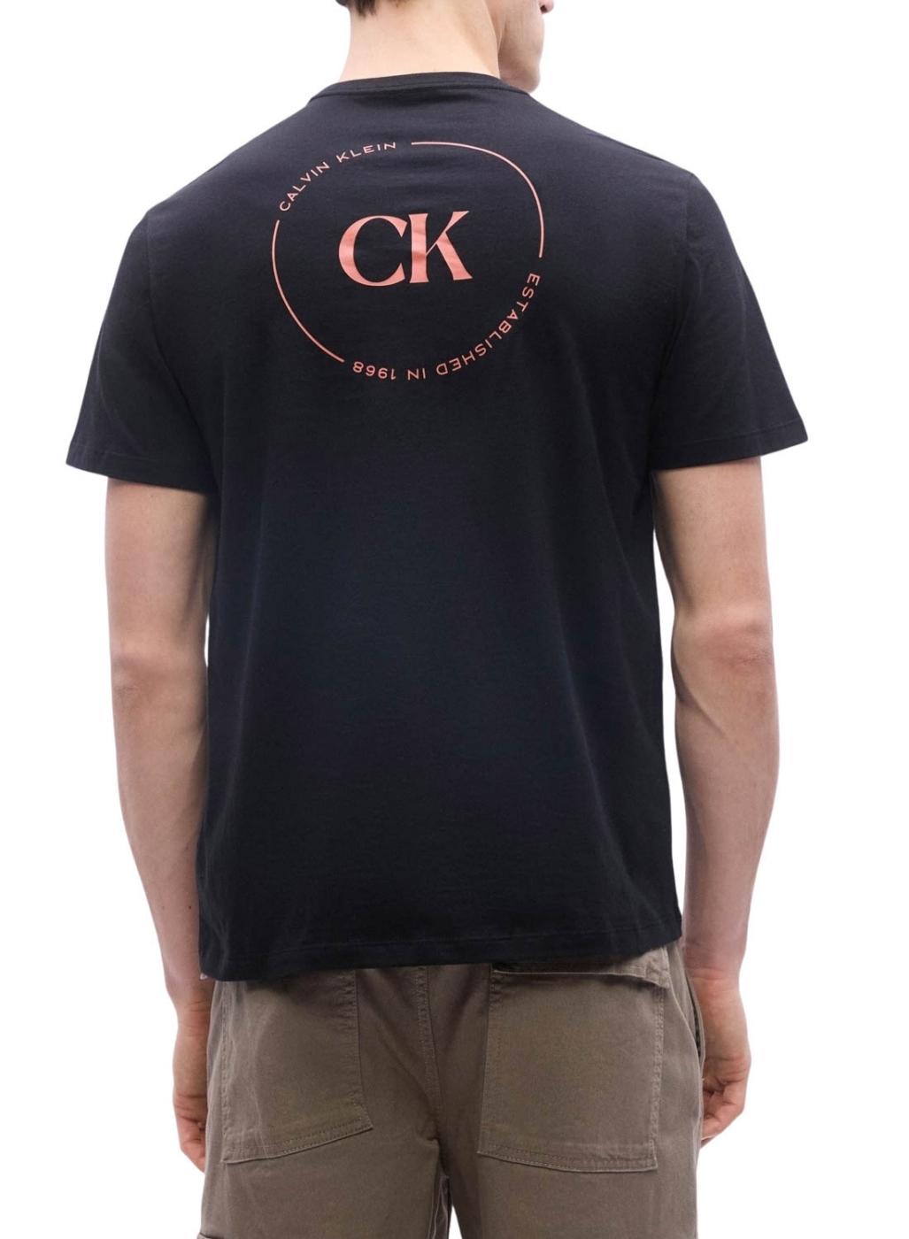 Camiseta Calvin Klein Jeans Circular logo negro para hombre